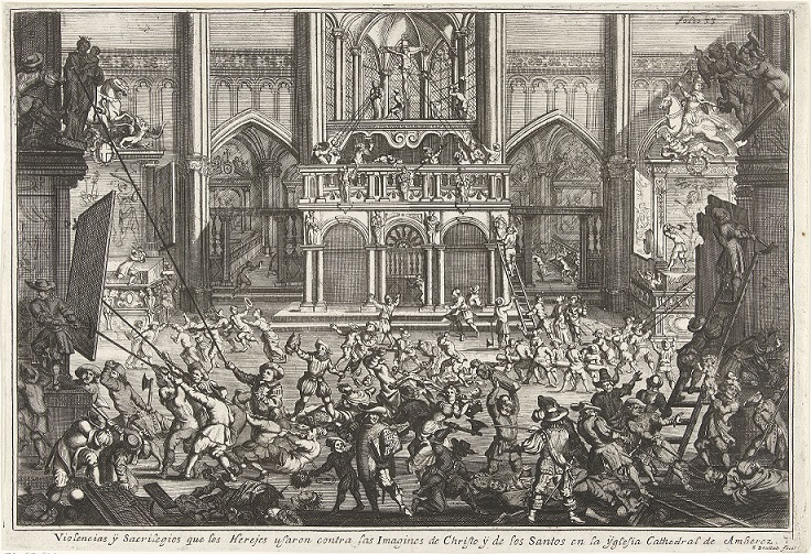 Beeldenstorm in de Onze-Lieve-Vrouwekathedraal te Antwerpen, 1566, Gaspar Bouttats..jpg