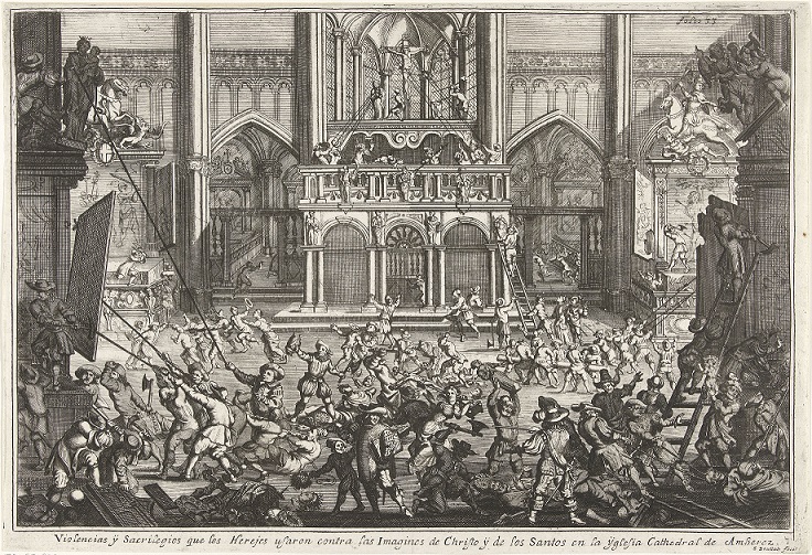 Beeldenstorm in de Onze-Lieve-Vrouwekathedraal te Antwerpen, 1566 Gaspar Bouttats
