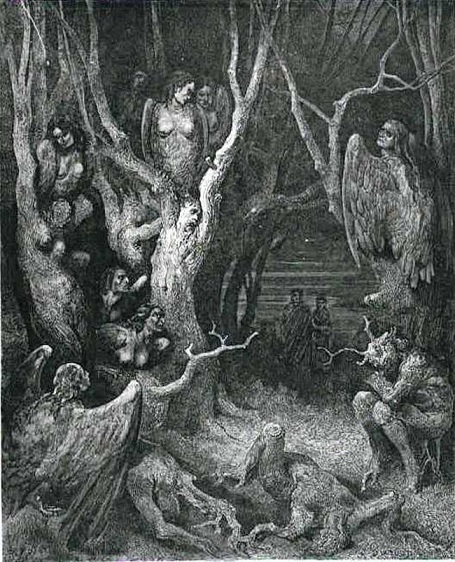 Gustave Doré - Woud van de zelfmoordenaars