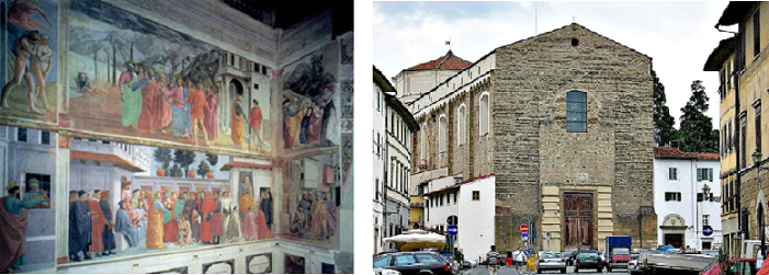 Santa Maria del Carmine - Verdrijving uit paradijs links boven