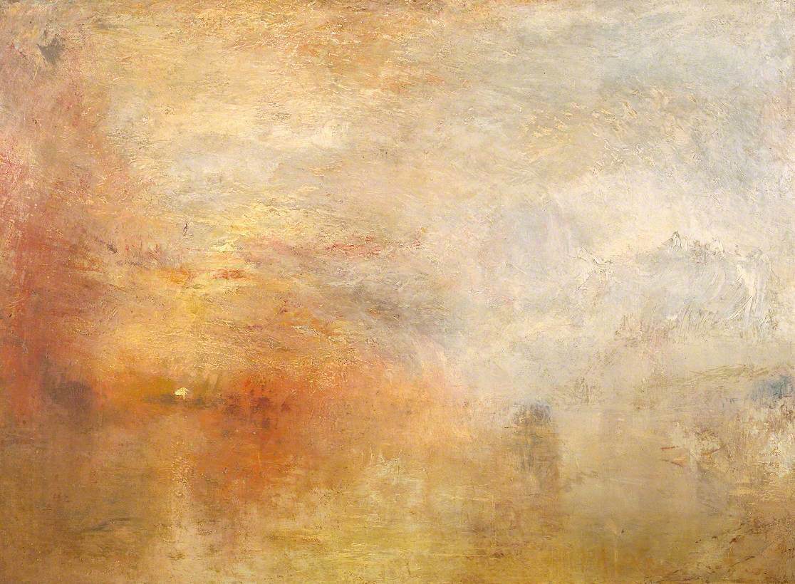 William Turner - Sun Setting over a Lake. 1840