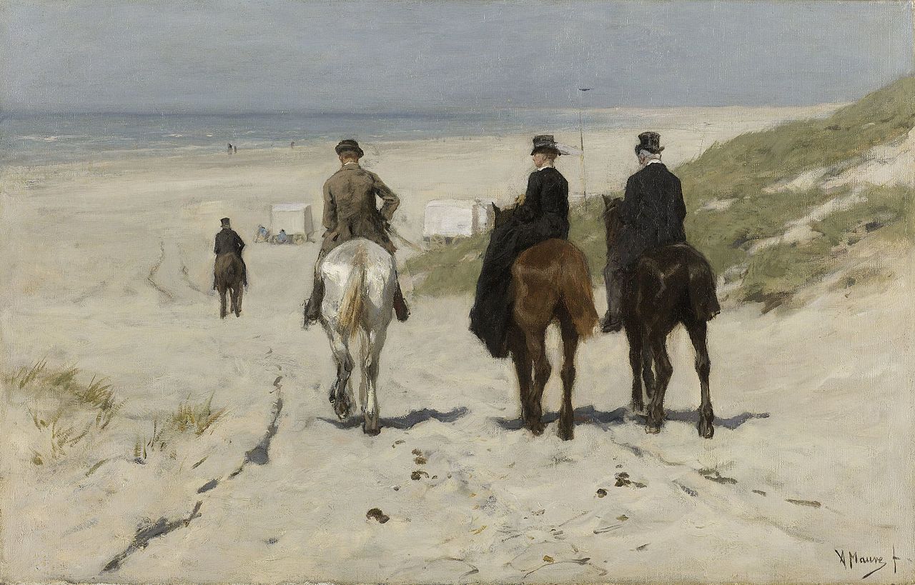 Morgenrit langs het strand - Anton Mauve