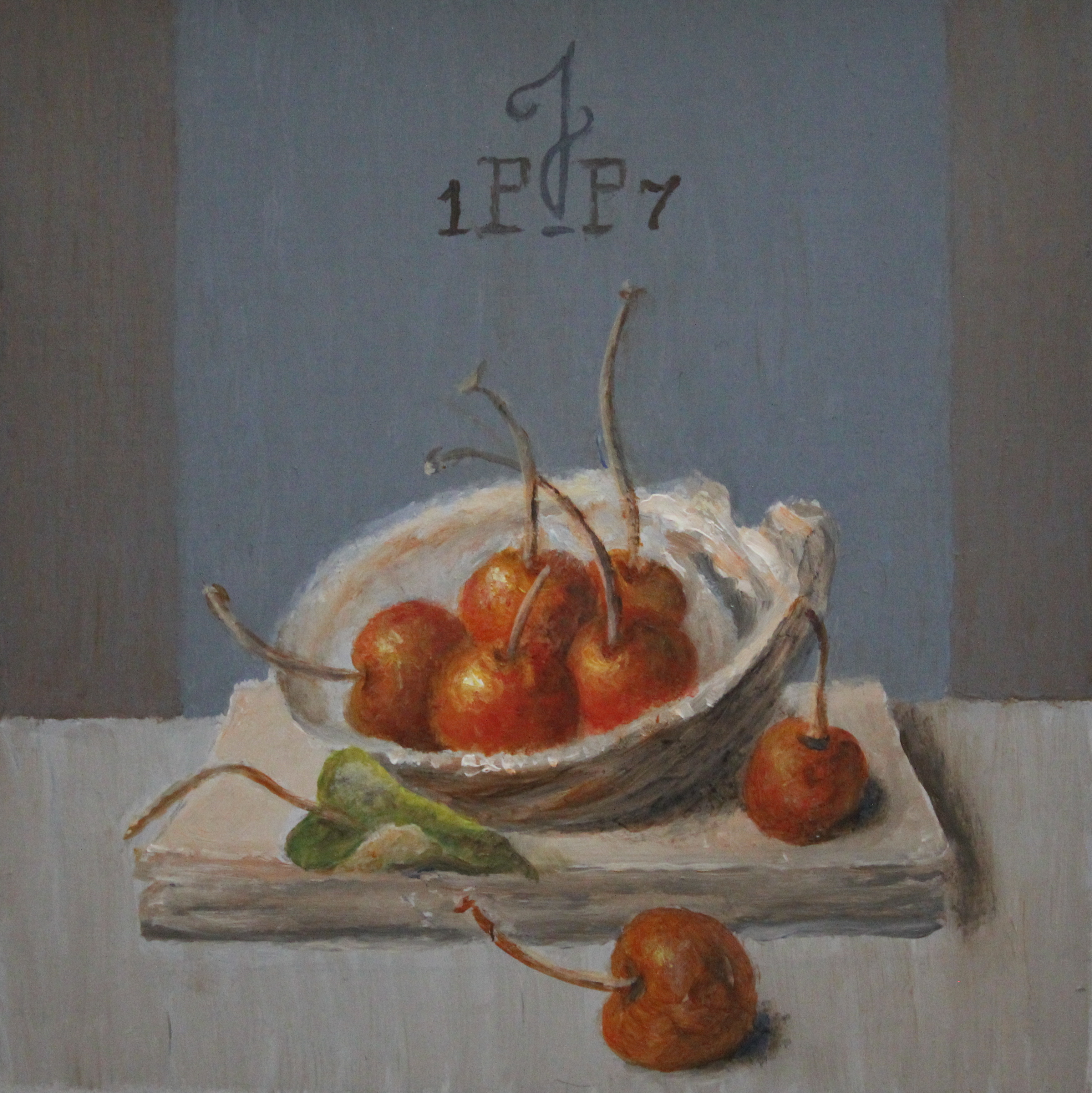 Schelp met Malusappeltjes - Janny Pieck Plantinga 