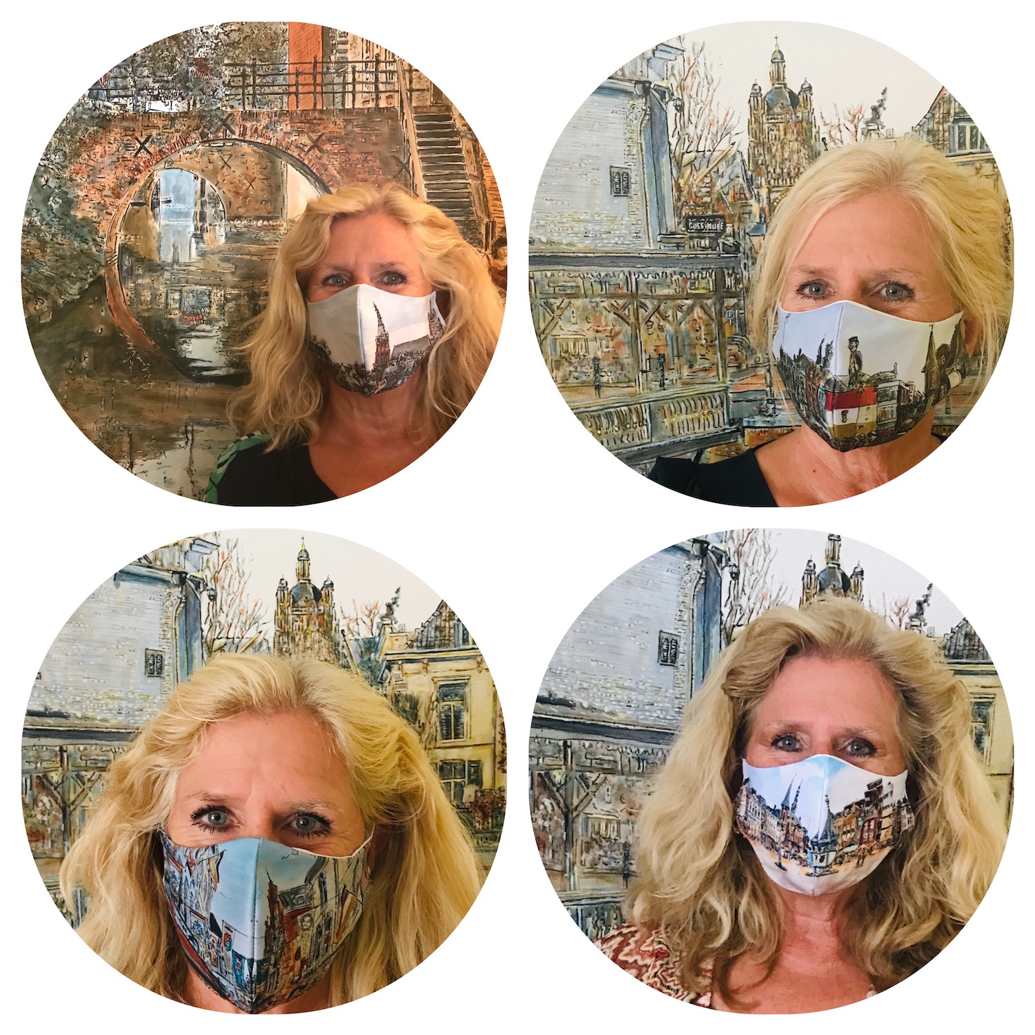 Marion Quaadvliet met haar eigen mondmaskers