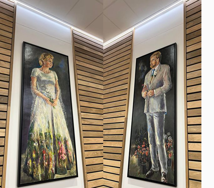 Statuurportretten koning Willem Alexander en koningin Maxima in gemeente Zundert