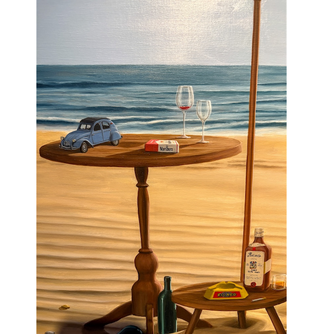 Detail van het werk 'De zee van tijd'