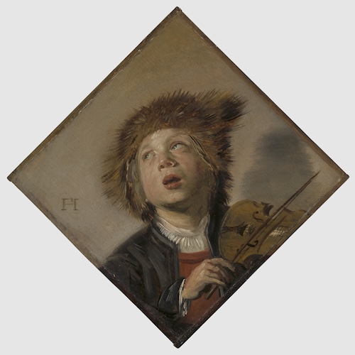 Vioolspelende jongen, ca.1628, olieverf op paneel, 20,3x20,3 cm, The Jordan and Thomas A. Saunders collection, in bruikleen aan het Virginia Museum of Fine Arts