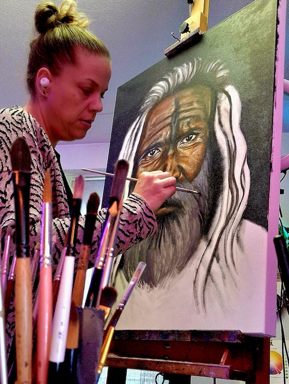 Debbie Vervoort aan het werk