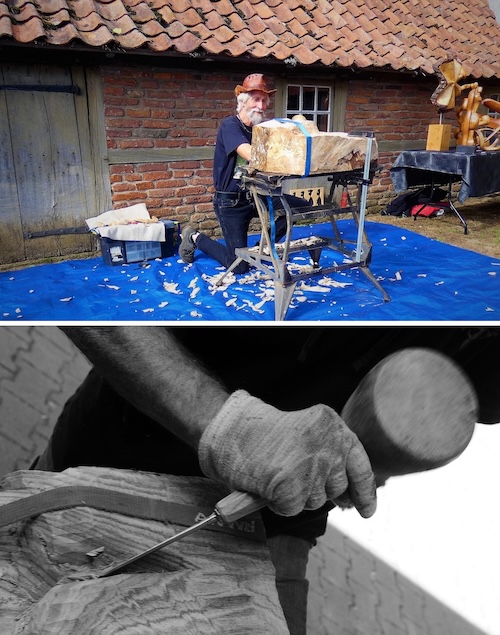 Dolf Bierhuizen aan het werk