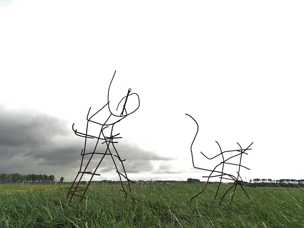 Schepsel met sleutel en schepsel met slurf - Drager Meurtant