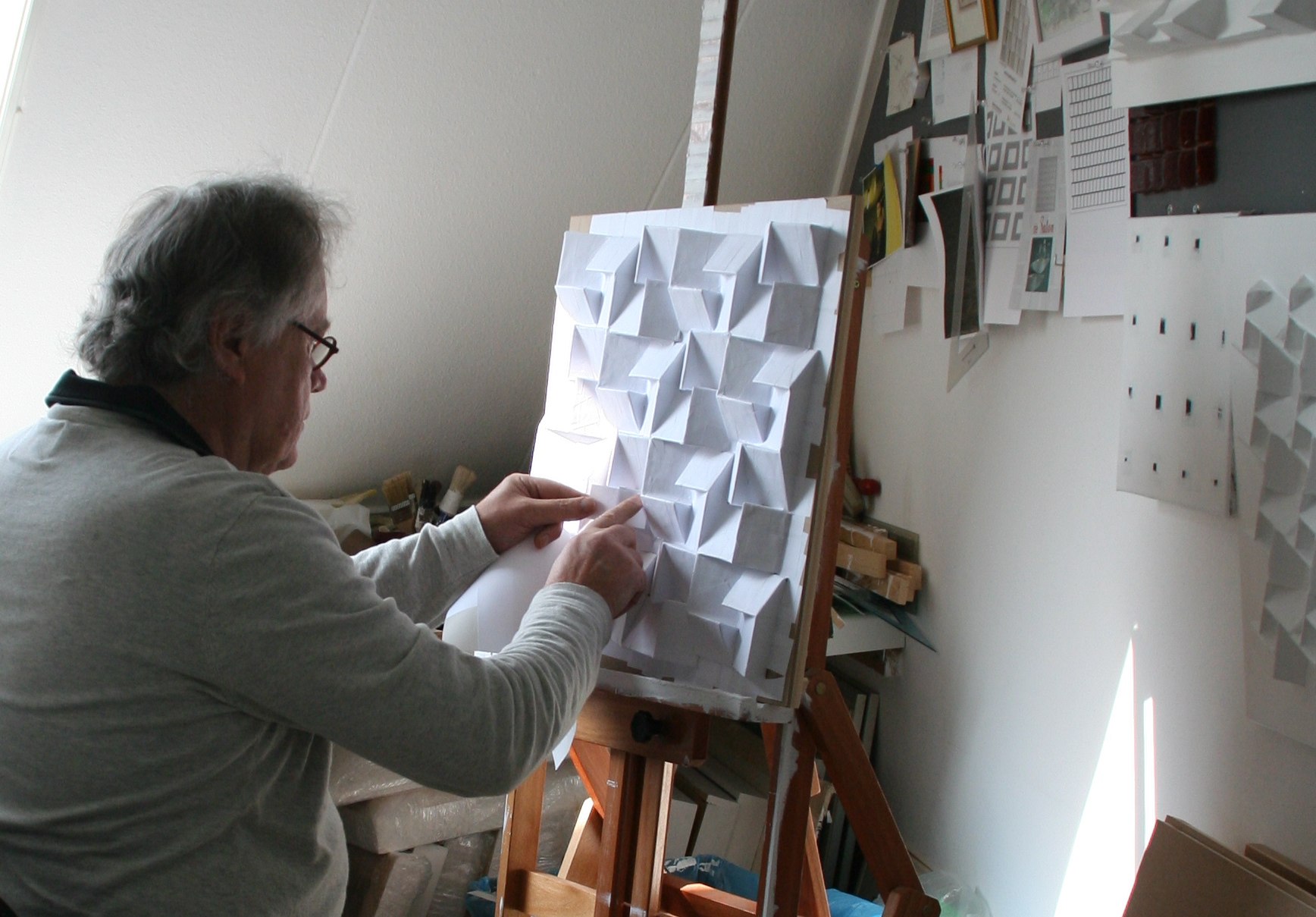 Jan Hendriks aan het werk