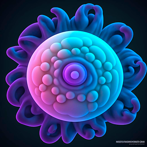 Protoplasm single cell, 01 40x40cm print op acryl-glas06