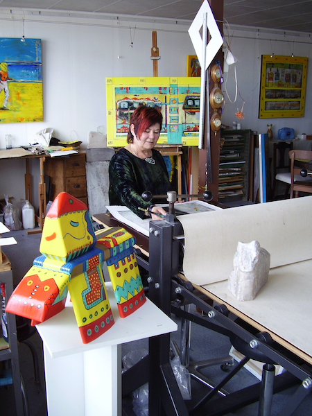 Lidia Verschoor aan het werk