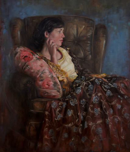 Inspired on a true Story, 2019, olie op paneel, 105 x 90 cm - Liseth Visser