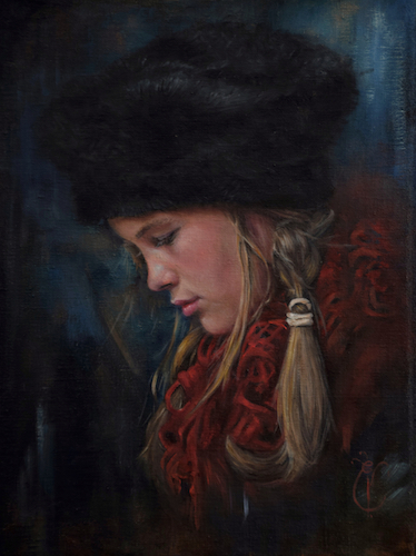 Would you let me see?, 2019, olie op linnen op paneel, 50 x 40 cm - Liseth Visser