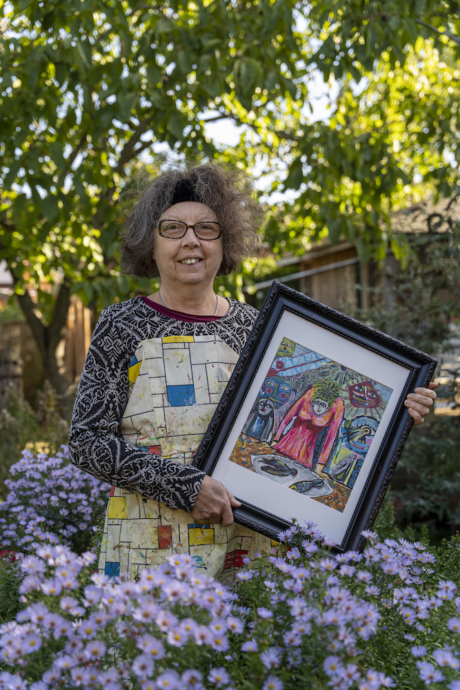 Loes Oosterveen aan het werk