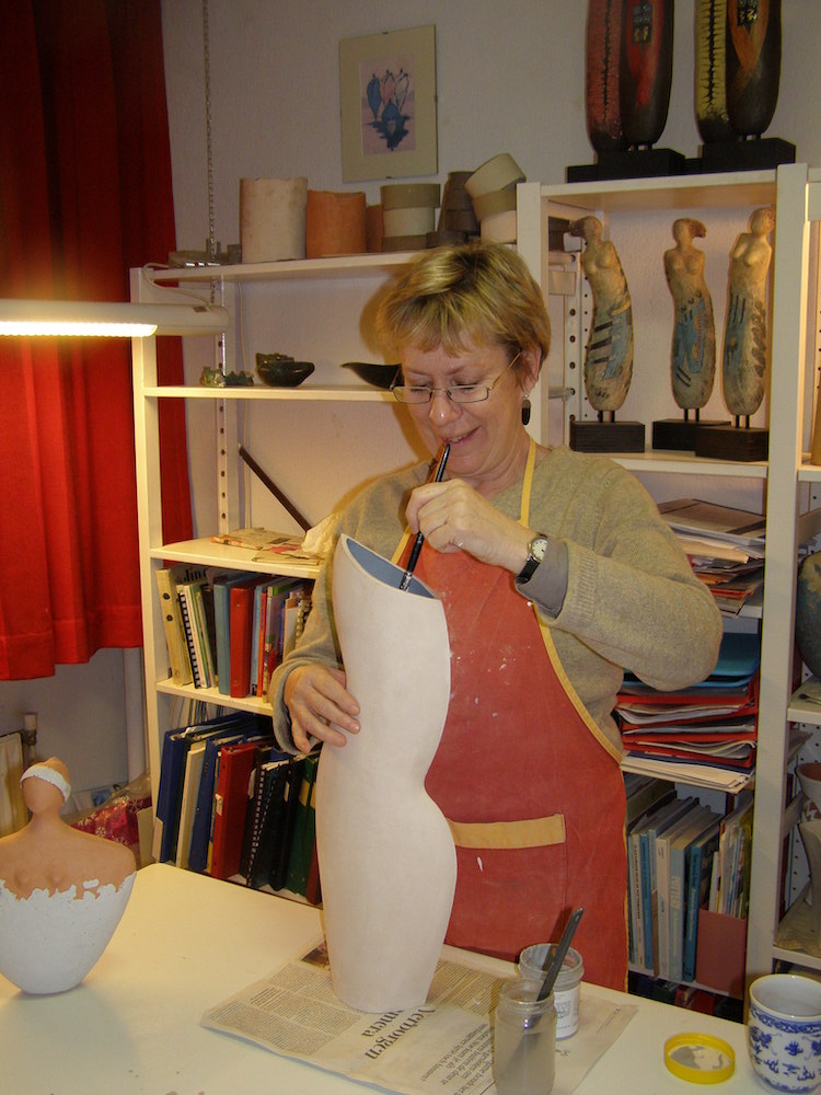 Lottie de Bruijn aan het werk