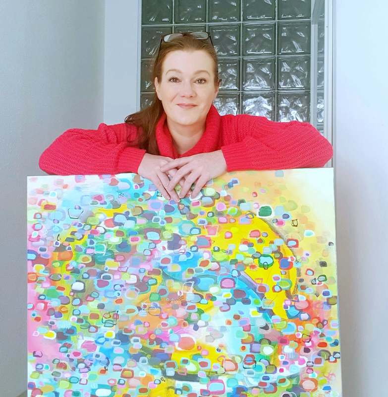 Conny Franssen met haar werk