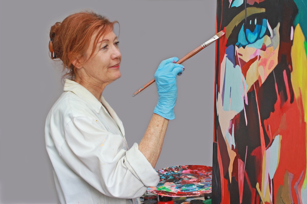 Sandra Willard aan het werk