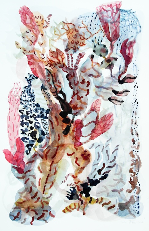 Organismen 2018 aquarel 50 x 70 cm — Thea Peters
