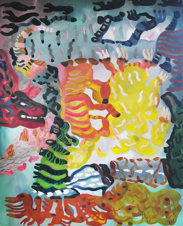 Wraak, 2019; olie op linnen; 100 x120 cm — Thea Peters